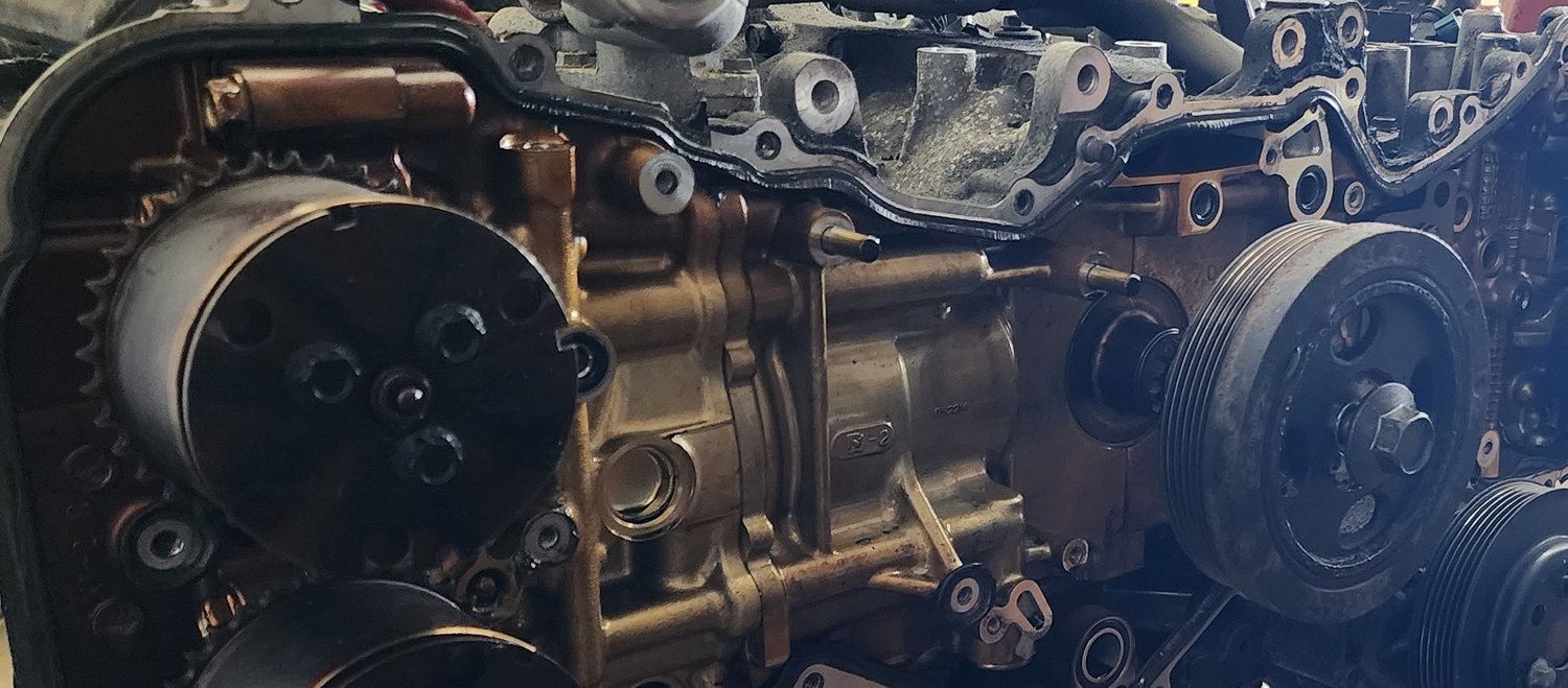 Close-up of an automotive engine